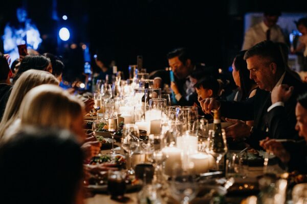 Shared table dinner feast